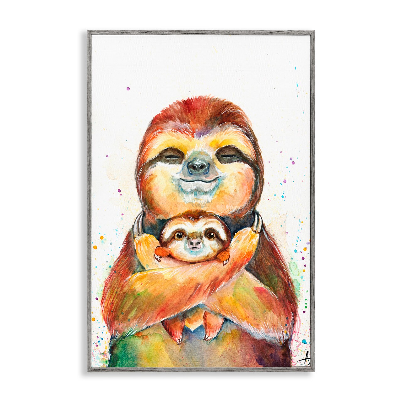Stupell Industries Exotic Xenarthra Sloths Framed Giclee, design by Marc Allante